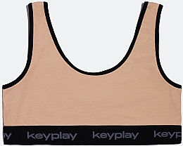 Комплект белья для женщин "Base Cool Beige", топ + трусики-бикини, бежевый - Keyplay — фото N3