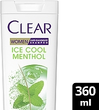 Шампунь проти лупи для жінок "Крижана свіжість з ментолом" - Clear Anti-Dandruff Ice Cool Menthol Shampoo — фото N3