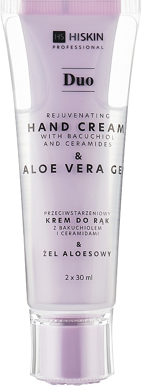 Крем для рук с бакучиолом и керамидами - HiSkin Professional Duo Hand Cream & Aloe Vera Gel