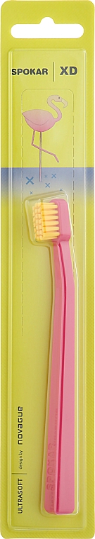 Зубная щетка "XD Ultrasoft", детская, розово-желтая - Spokar XD Ultrasoft — фото N1