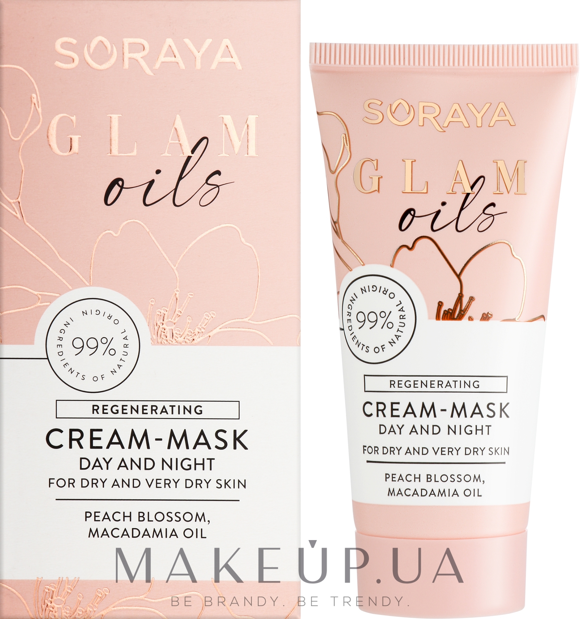 Восстанавливающая крем-маска для лица - Soraya Glam Oils Regenerating Cream-Mask — фото 50ml