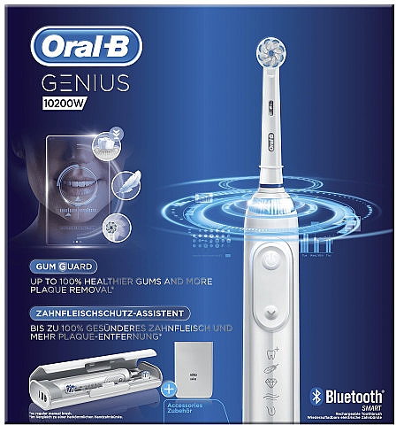 Электрическая зубная щетка, белая - Oral-B Genius 10200W — фото N1