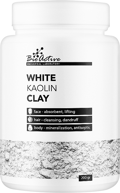 Белая глина, каолин - Bioactive Universe White Kaolin Clay — фото N1