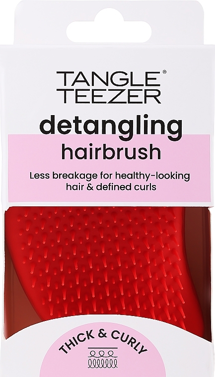 УЦЕНКА Расческа для густых и вьющихся волос, красная - Tangle Teezer Thick & Curly * — фото N3