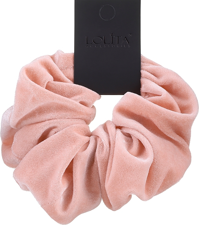 Резинка бархатная для волос, светло-розовая XL - Lolita Accessories — фото N1