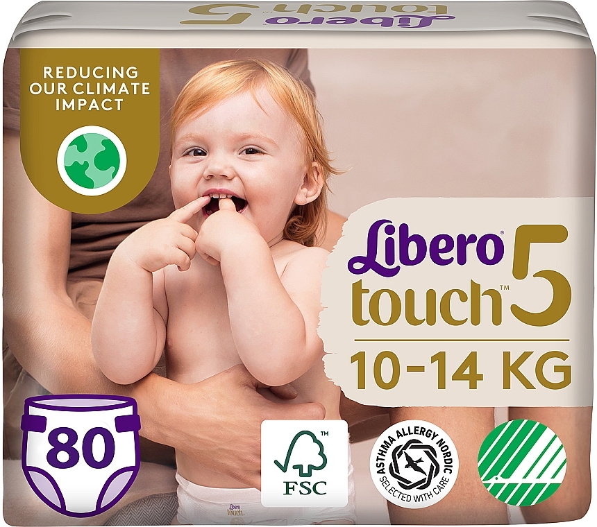 Подгузники детские Touch 5 (10-14 кг), 80 шт. (2х40) - Libero — фото N1