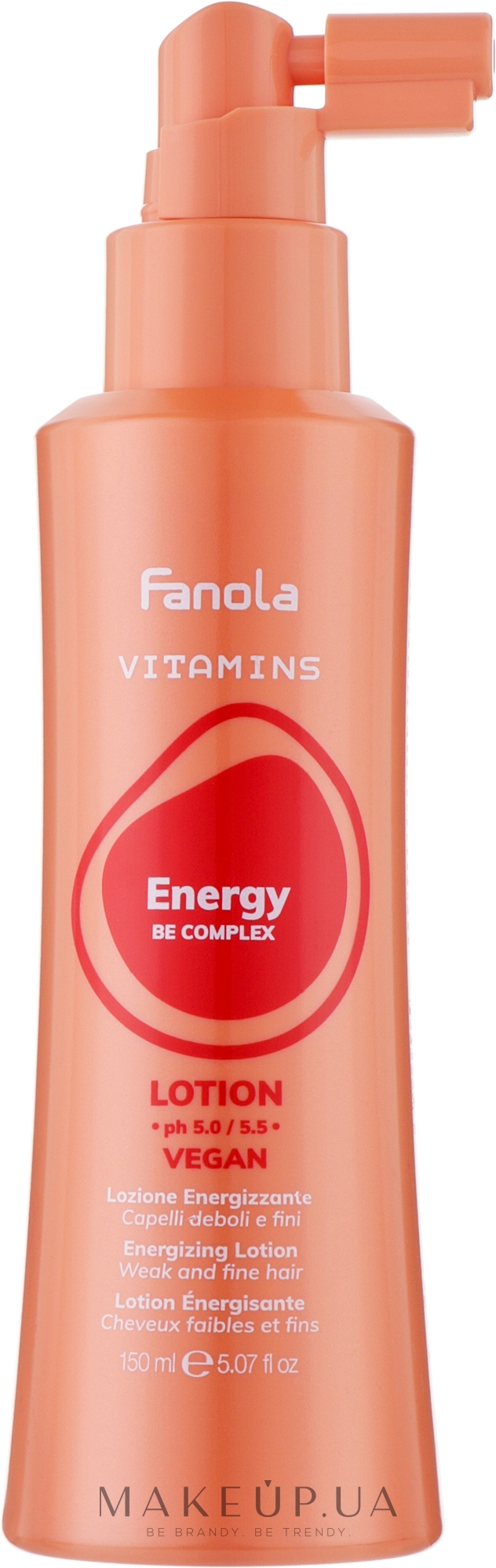 Енергетичний лосьйон для ослабленого та тонкого волосся (банка) - Fanola Vitamins Energy Be Complex Lotion — фото 150ml