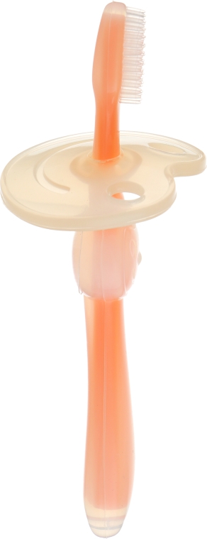 Зубная щетка для детей от 0 до 3 лет, силиконовая, оранжевая - Happy Dent Baby — фото N2