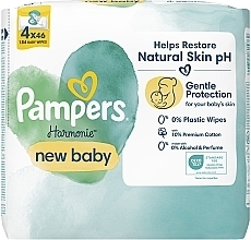 Детские влажные салфетки, 4x46 шт. - Pampers New Baby Harmonie Body Wipes — фото N3