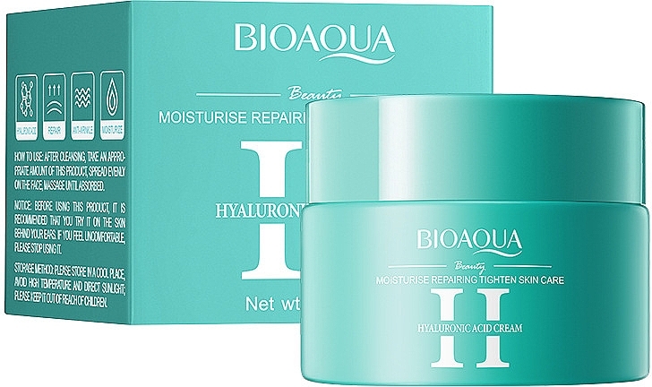 Крем для лиця з гіалуроновою кислотою - Bioaqua Hyaluronic Acid Face Cream  — фото N1