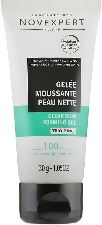 Гель для очищення шкіри - Novexpert Purifying Clear Skin Foaming Gel (міні) — фото N1