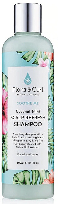 Освіжальний шампунь для шкіри голови - Flora & Curl Soothe Me Coconut Mint Scalp Refresh Shampoo — фото N1