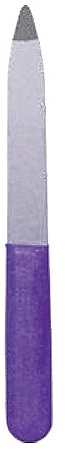 Пилочка для нігтів, з неіржавної сталі, 10 см, фіолетова блискуча, у блістері - Titania — фото N2