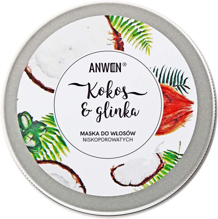 Маска для низькопористого волосся  - Anwen Low-Porous Hair Mask Coconut and Clay — фото N3