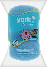 Губка для ванни та масажу "Метелик", блакитна - York — фото N1