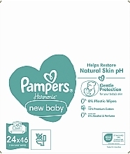 Дитячі вологі серветки, 24x46 шт. - Pampers New Baby Harmonie Body Wipes — фото N2