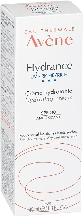Зволожувальний крем для обличчя - Avene Eau Thermale Hydrance Rich Hydrating Cream SPF 30 — фото N3