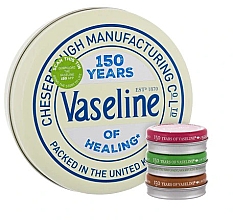 Духи, Парфюмерия, косметика Набор - Vaseline Lip Therapy 150 Years (balm/3x20g)