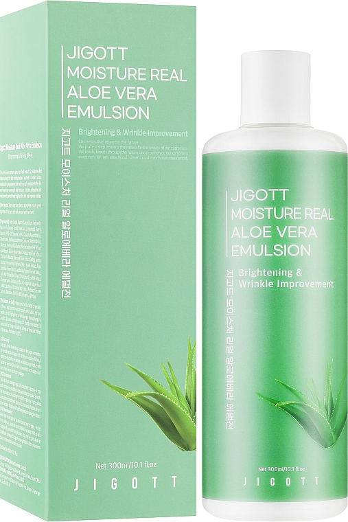 Зволожувальна емульсія з екстрактом алое - Jigott Moisture Real Aloe Vera Emulsion — фото N2