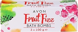 Духи, Парфюмерия, косметика Набор - Avon Fruit Fizz Bath Bombs (bath bomb/3х100g)