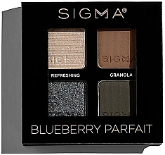 Палетка теней - Sigma Beauty Blueberry Parfait Eyeshadow Quad — фото N3