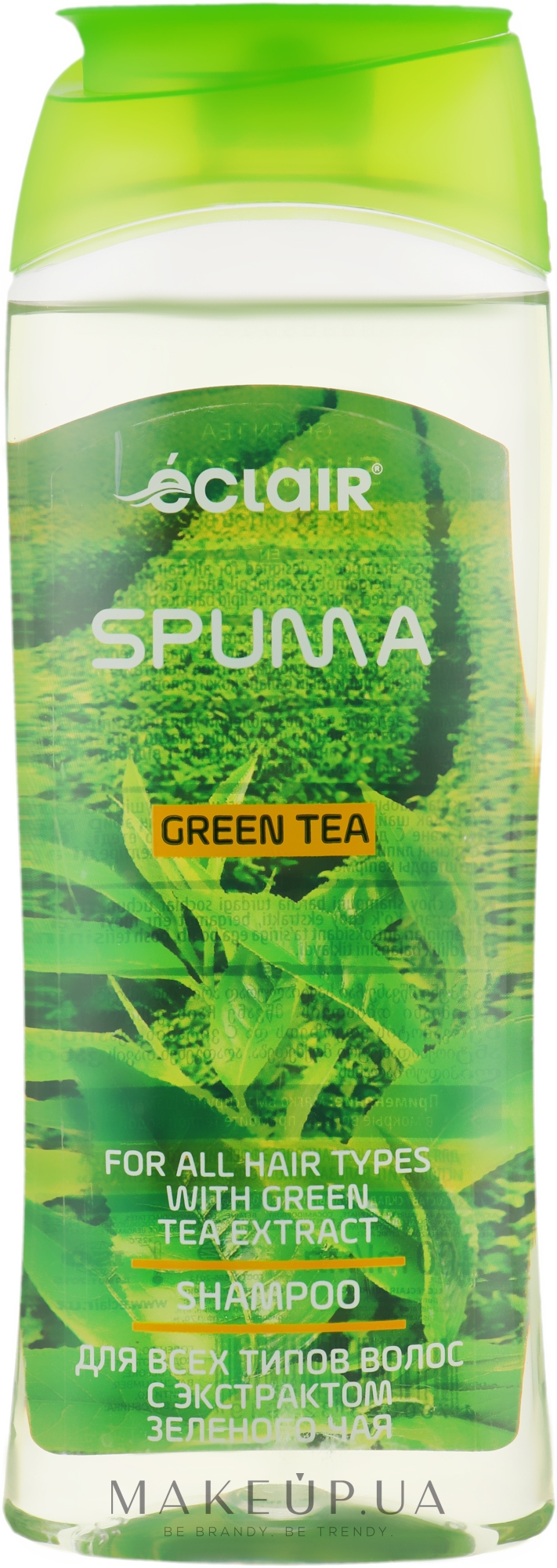 Шампунь для волосся "Зелений чай" - Eclair Spuma Green Tea Shampoo — фото 400ml