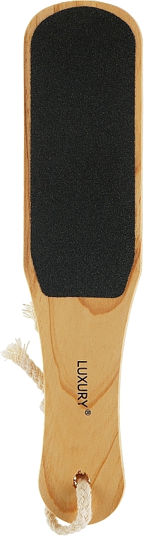 Тертка для ніг двостороння, дерево, 80/120, FW-02 - Beauty Luxury