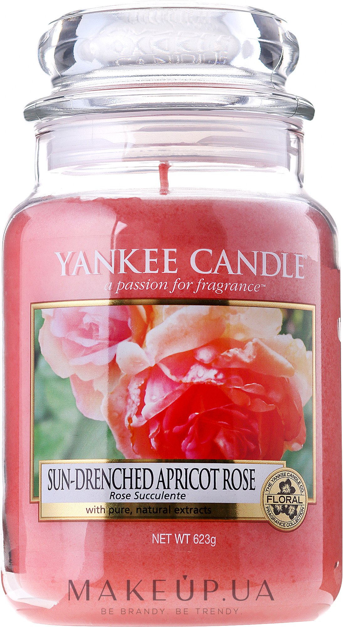 Ароматическая свеча в банке - Yankee Candle Sun-Drenched Apricot Rose — фото 411g