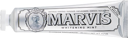 ПОДАРОК! Зубная паста отбеливающая "Мята" - Marvis Whitening Mint Toothpaste (мини) — фото N1