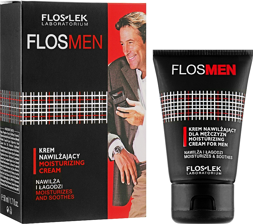 Увлажняющий крем для мужчин - Floslek Flosmen Moisturizing Cream For Men — фото N2