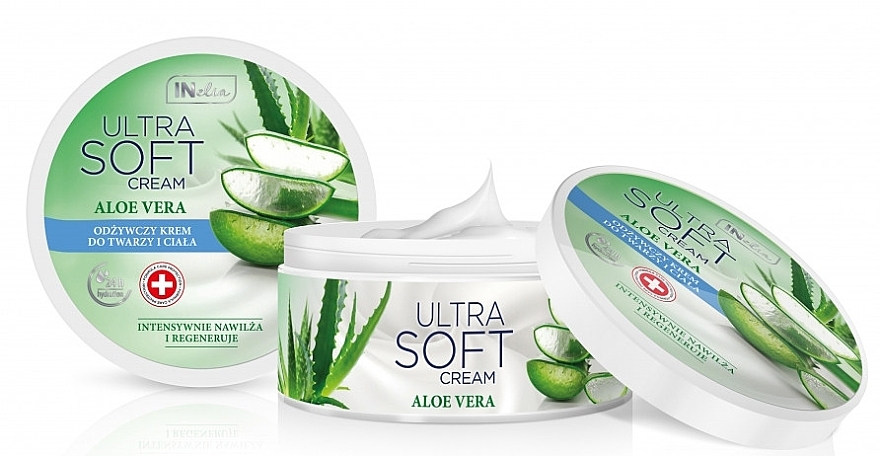 Крем для обличчя й тіла з екстрактом алое - INelia Ultra Soft Cream Aloe Vera — фото N1