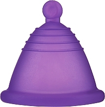 Менструальна чаша з кулькою, розмір М, фіолетова - MeLuna Classic Shorty Menstrual Cup — фото N1