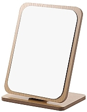 Деревянное прямоугольное зеркало на ножке - Ecarla — фото N1