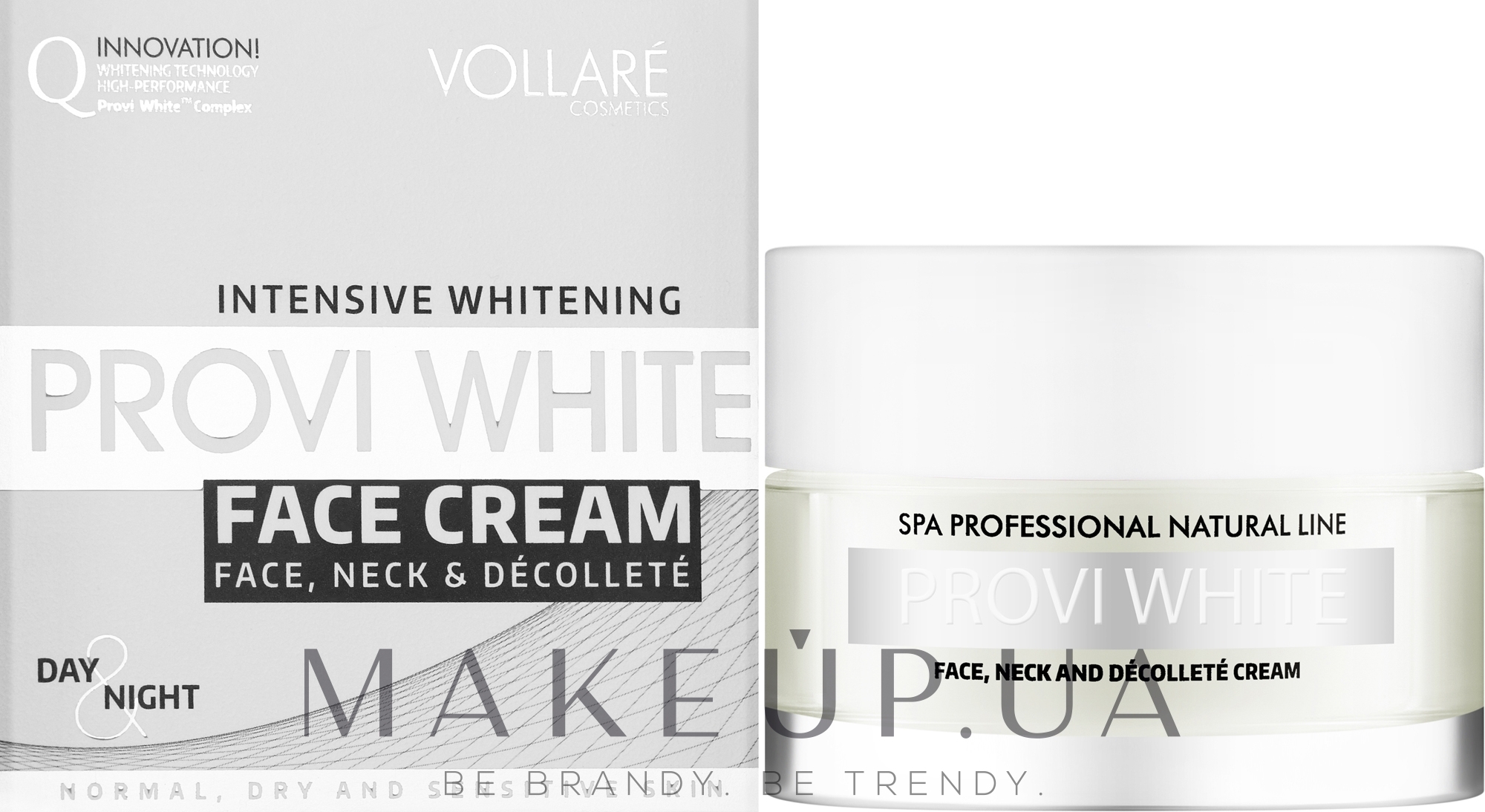Відбілювальний крем для обличчя, шиї та декольте - Vollare Provi White Intensive Whitening Cream — фото 50ml