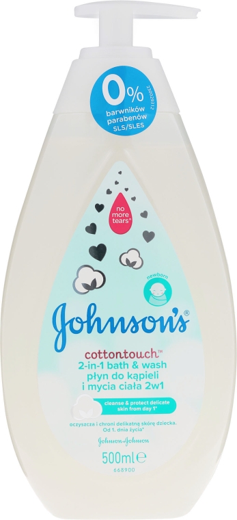 Гель-пена для купания - Johnson’s® Baby CottonTouch Bath & Wash — фото N1