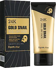 Маска-плівка з 24-каратним золотом і муцином равлика - FarmStay 24K Gold Snail Peel Off Pack — фото N1