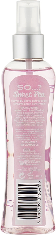 Спрей для тіла - So...? Sweet Pea Body Mist — фото N4