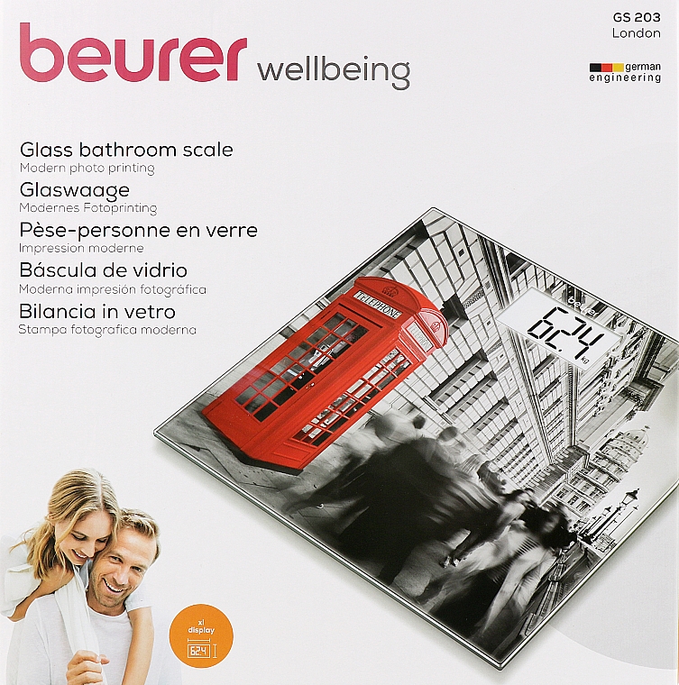 Весы стеклянные напольные - Beurer GS 203 London — фото N2