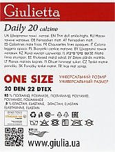 Шкарпетки для жінок "Daily 20 Calzino", 2 пари, caramel - Giulietta — фото N2
