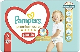 Подгузники-трусики, размер 6 (15 + кг), 31 шт - Pampers Premium Care Pants Extra Large — фото N2