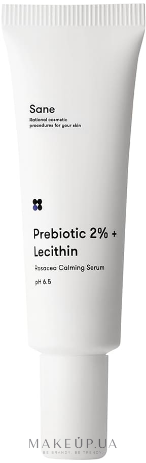 Заспокійлива сироватка-бустер для обличчя - Sane Prebiotic 2% + Lecithin Rosacea Calming Serum pH 6.5 — фото 30ml