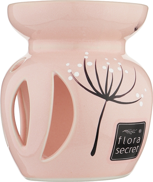 Аромалампа "Тыква" светло-розовая с одуванчиками - Flora Secret — фото N1