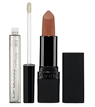 Парфумерія, косметика Набір - Avon (lipstick/3.6g + lip/gloss/7ml)