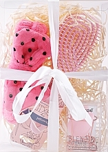 Духи, Парфюмерия, косметика Подарочный набор - Donegal Pink (brush + hair band + sponge)