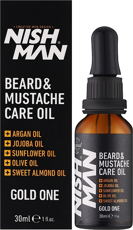 Олія для бороди та вусів - Nishman Beard & Moustache Care Oil — фото N2