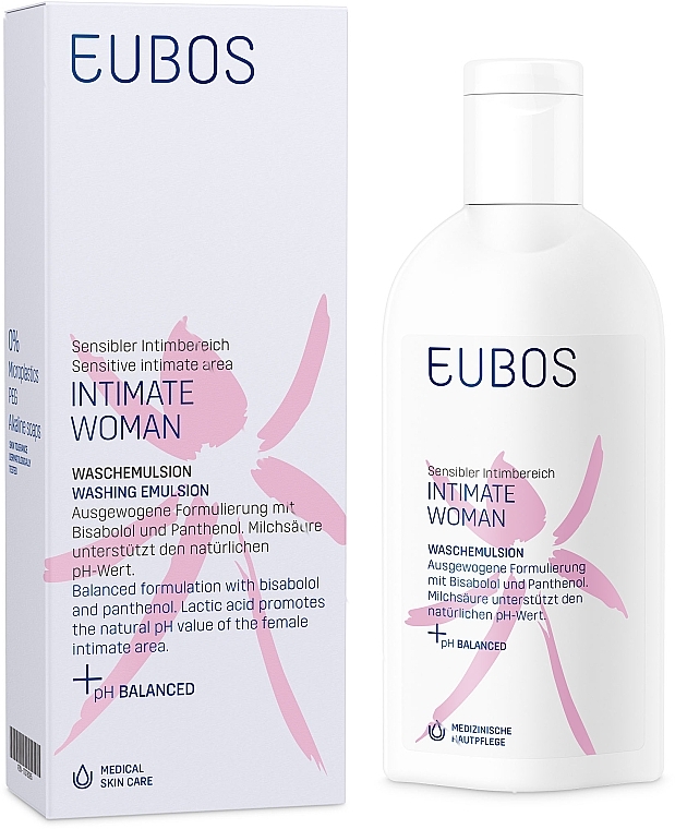 Эмульсия для интимной гигиены чувствительных зон - Eubos Med Intimate Woman Washing Emulsion — фото N1