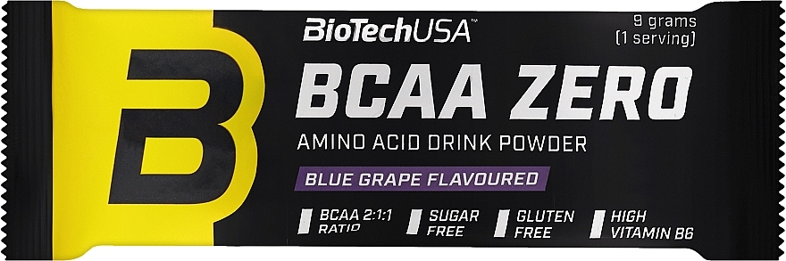 Комплекс амінокислот у порошку "Синій виноград" - BioTechUSA EAA Zero Blue Grap Essential Amino Acid Drink Powder — фото N1