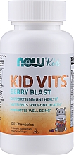 Витаминно-минеральный комплекс "Kid Vits Berry Blast", 120 табл - Now Foods — фото N1
