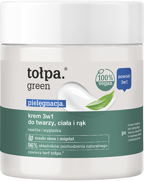 Увлажняющий крем для лица, тела и рук - Tolpa Green 3 In 1 Cream — фото N1