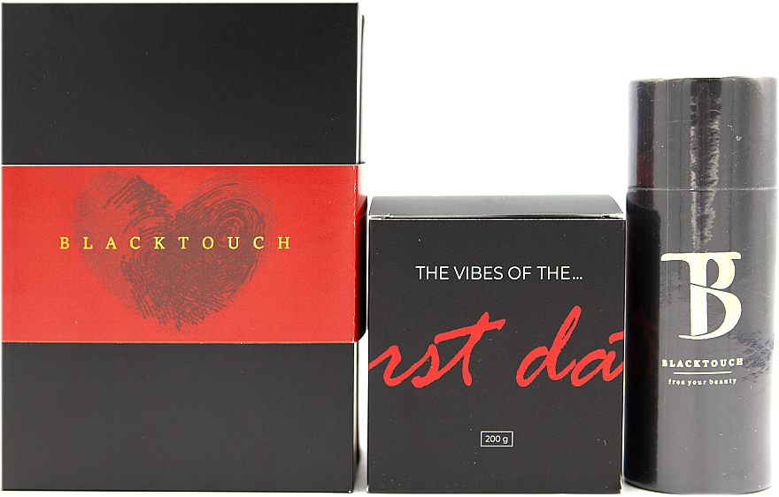 Набор "Для него" - BlackTouch GiftBox (candle/200g + f/oil/30ml + silicone/brush/1pcs) — фото N2